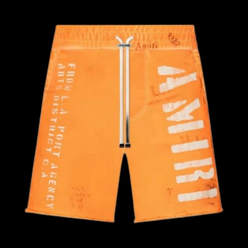Amiri Army Stencil Sweatshort 'Orange'