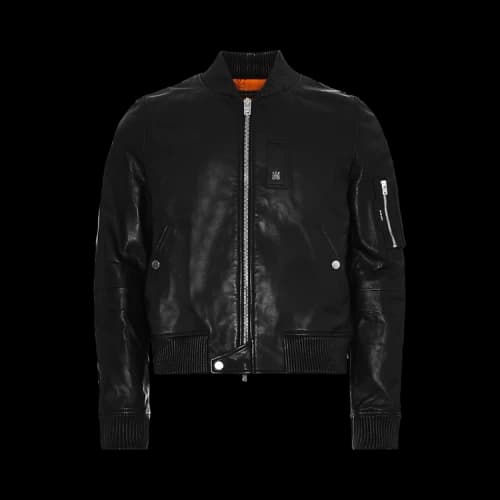 Amiri Leather Bomber 'Black'