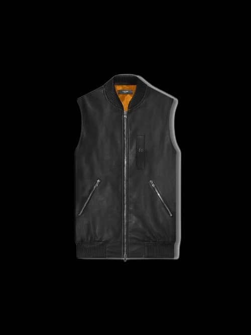 AMIRI Leather Vest Black