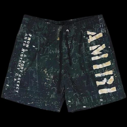 Amiri Stencil Military Swim Trunks 'Black'