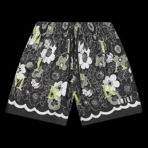 AMIRI Flower Amiri Swim Shorts Black