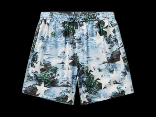 AMIRI Tropical Star Swimtrunks Blue