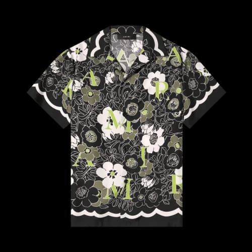 Amiri Flower Camp Shirt 'Black'