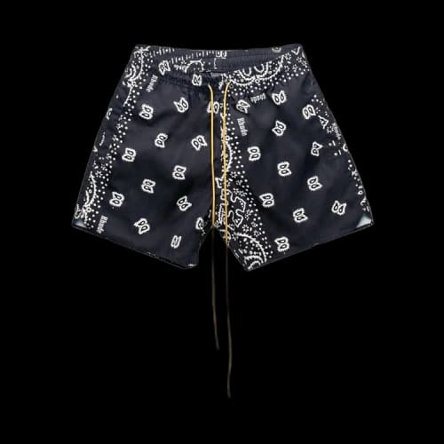 Rhude Bandana Print Swim Short 'Black/White'