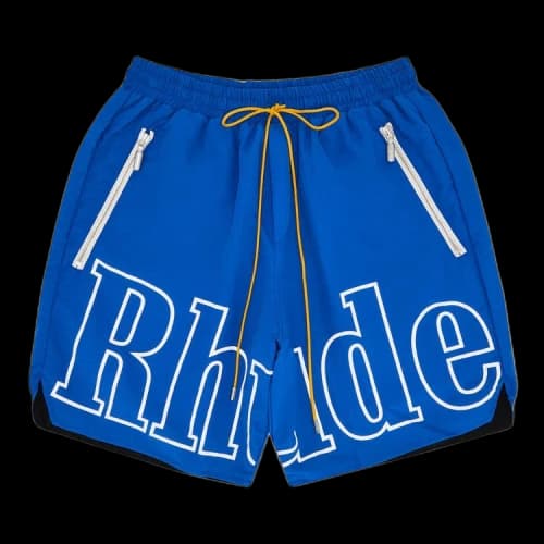 Rhude Logo Print Relax Fit Shorts 'Blue'