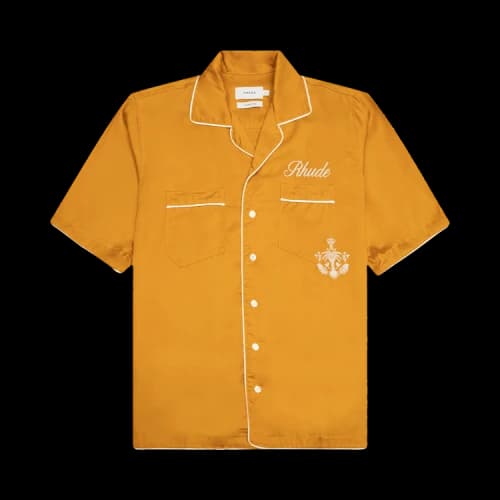 Rhude PJ Short-Sleeve Shirt 'Mustard'