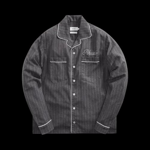 Rhude PJ Long-Sleeve Shirt 'Grey Stirpes'