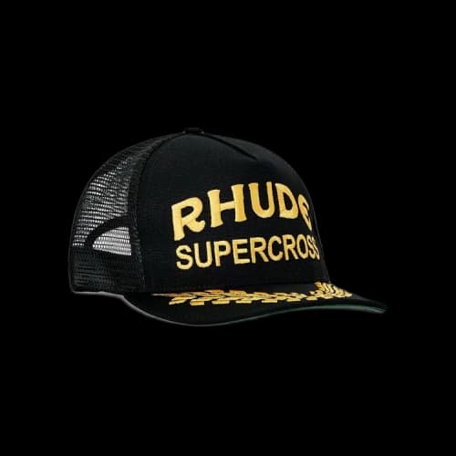 Rhude Canvas Supercross Trucker Hat 'Black'