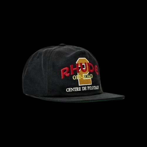 Rhude Off Road Washed Canvas Hat 'Black'