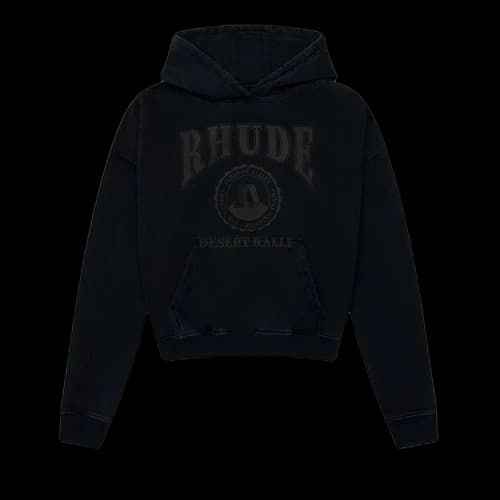 Rhude Cropped Desert Valley Hoodie 'Elephant'