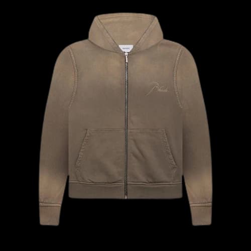 Rhude Zip Up Hoodie 'Elephant'
