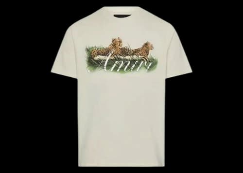 AMIRI Cheetah Logo Tee Alabaster