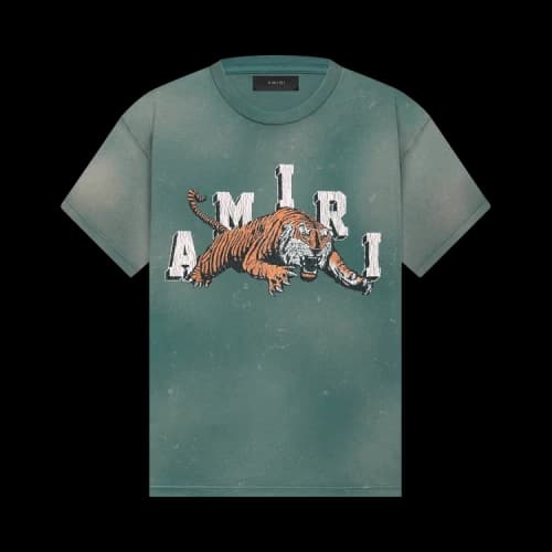 Amiri Vintage Tiger Tee 'Green'