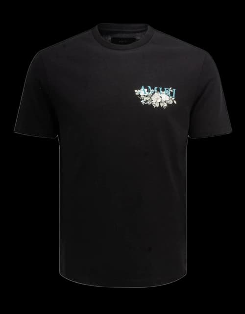 AMIRI Floral Logo Tee Tee Black