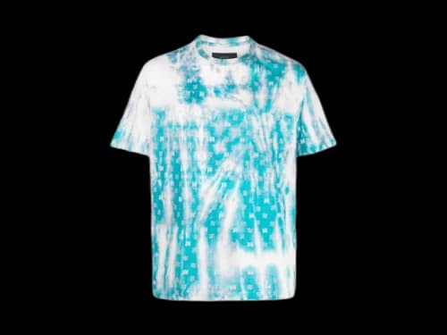 AMIRI Bandana Bleach Tee Teal