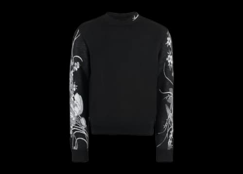 AMIRI Floral Arm Print L/S T-shirt Black