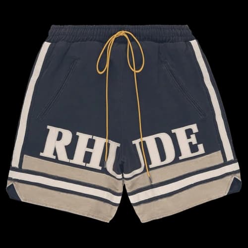 Rhude Embroidered Logo Short 'Black/Khaki'