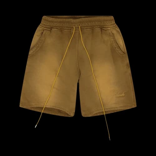 Rhude Embroidered Script Logo Sweatshort 'Brown'