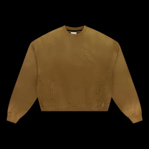 Rhude Script Logo Crewneck 'Brown'