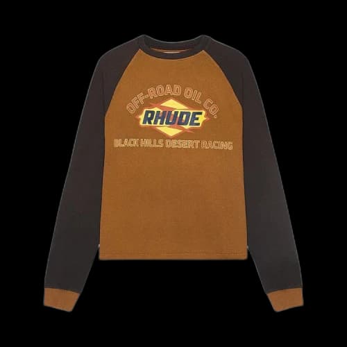 Rhude Black Hills Long-Sleeve Tee 'Camel/Black'