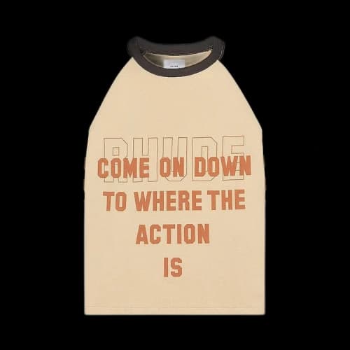 Rhude Action Raglan Tee 'Khaki/Black'