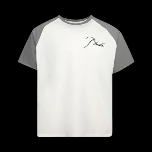 Rhude Raglan Tee 'White/Elephant'