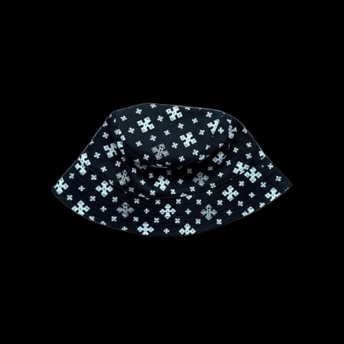 Rhude Cross Bandana Bucket Hat 'Black/White'
