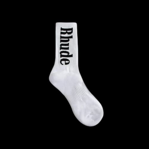 Rhude Logo Sock 'White/Black'