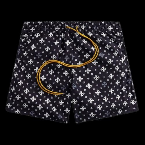 Rhude Cross Bandana Swim Short 'Black/White'