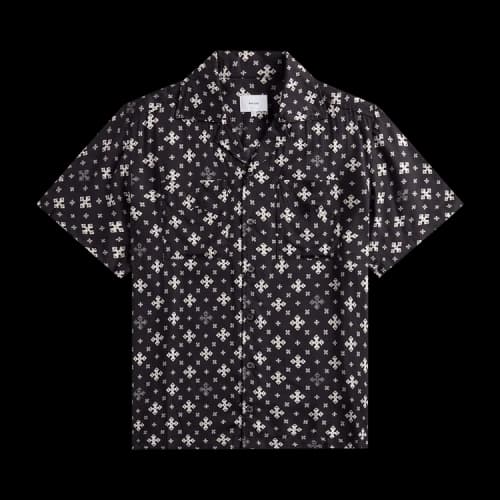 Rhude Cross Bandana Rayon Shirt 'Black/White'