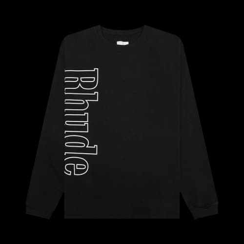 Rhude Side Logo Long-Sleeve Tee 'Vintage Black'