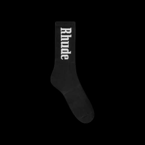 Rhude Vertical Logo Sock 'Black/White'