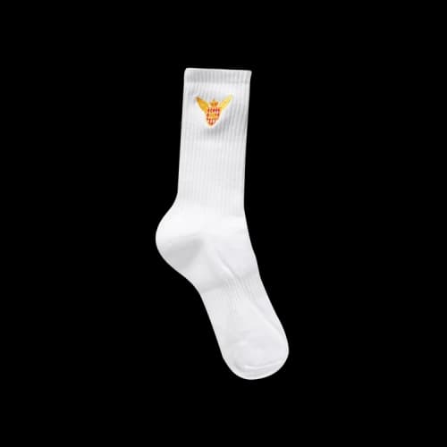 Rhude Aero Crest Sock 'White/Red'