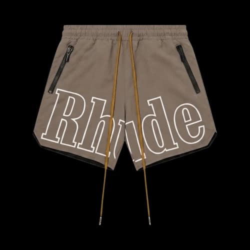 Rhude Logo Shorts 'Taupe'