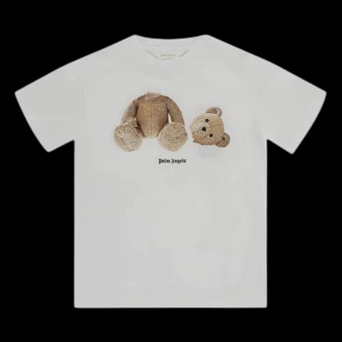 Palm Angels Kids Bear T-Shirt 'White/Brown'