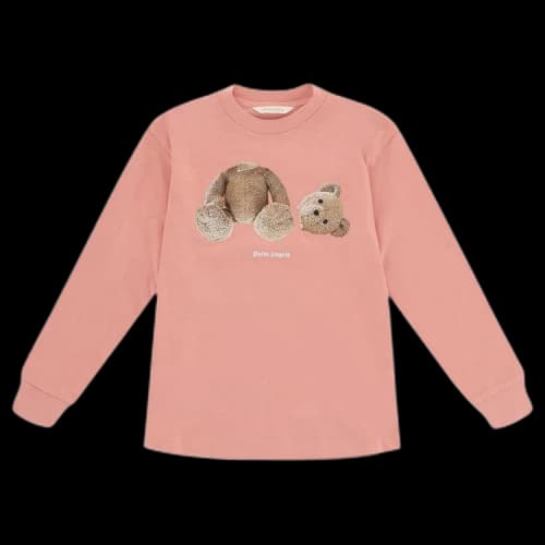 Palm Angels Kids Bear T-Shirt 'Brown/Pink'