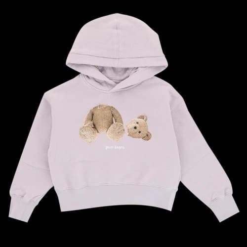 Palm Angels Kids Broken Bear Hoodie 'Lilac/Brown'