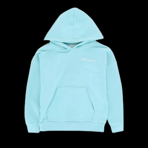Palm Angels Kids Logo Hoodie 'Blue/White'