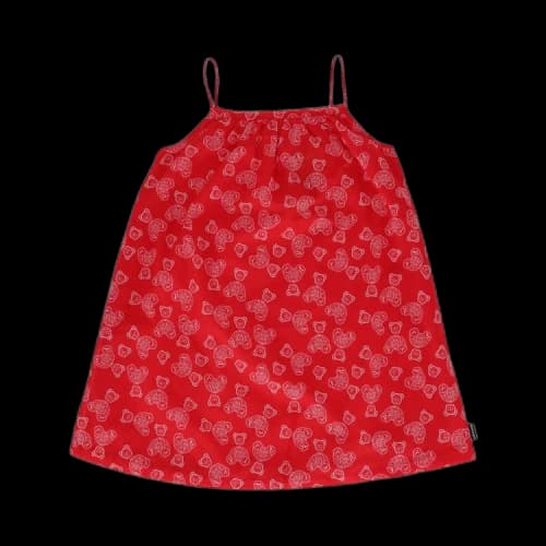 Palm Angels Kids Bear Printed Knit Dress 'Red/White'