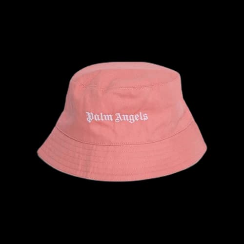 Palm Angels Kids Logo Damier Double Bucket Hat 'Pink/White'
