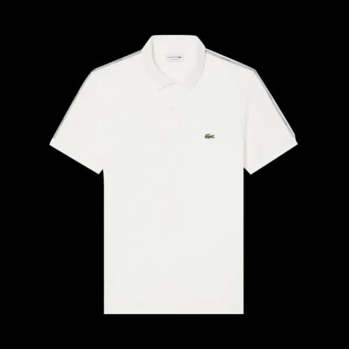 Lacoste Short-Sleeve Regular Fit Striped Band Pique Polo 'Flour'