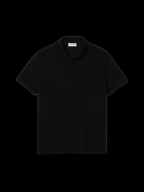 Lacoste Regular Fit Paris Stretch Pique Polo Shirt Black