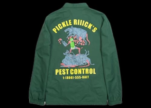 BAIT x Rick And Morty Pickle Rick Coaches Jacket Green/Forest