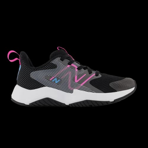 New Balance Rave Run v2 Little Kid X-Wide 'Black Vibrant Pink'