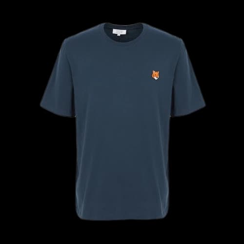 Maison Kitsune Fox Head Short Sleeve T-shirt Navy