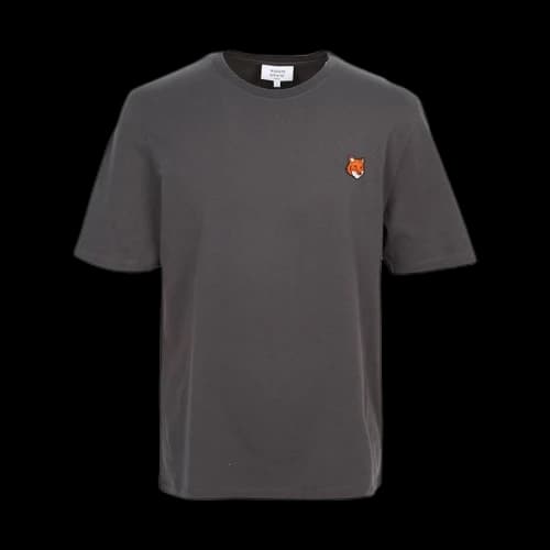 Maison Kitsune Fox Head Short Sleeve T-shirt Charcoal