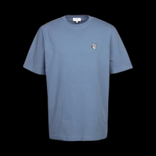 Maison Kitsune Fox Head Short Sleeve T-shirt Blue