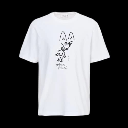 Maison Kitsune Party Fox Short Sleeve T-shirt White
