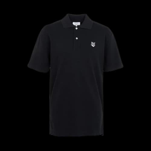 Maison Kitsune Fox Head Collar Short Sleeve T-shirt Black