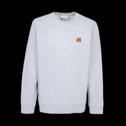 Maison Kitsune Fox Head Sweatshirt Gray